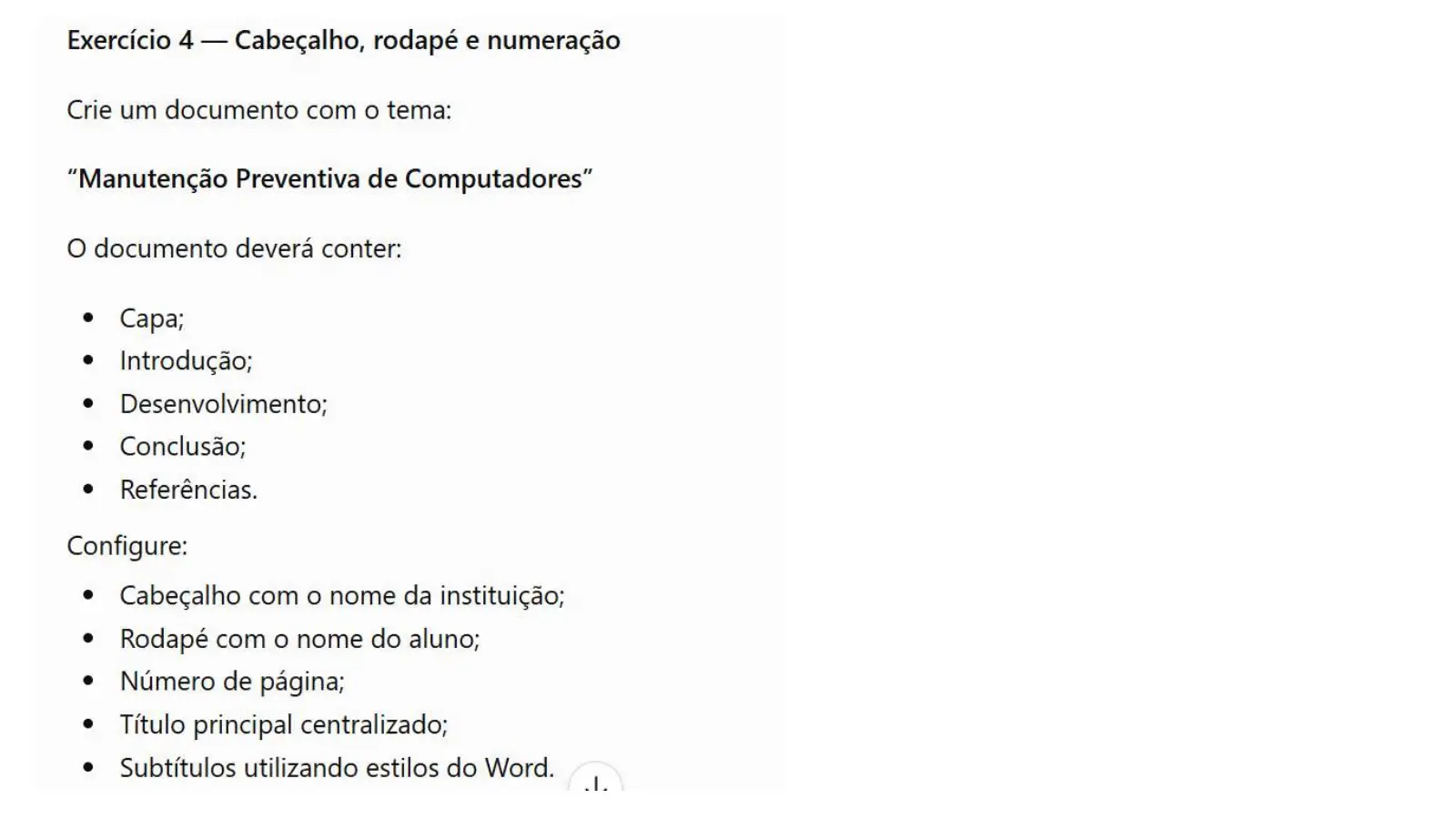 Slide do professor